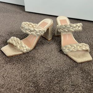 Dolce vita gold braided heels